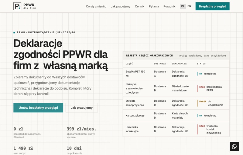 Realizacja Lajf — PPWR dla firm